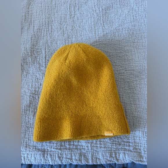 Rivian Merino Wool OS Cozy Mustard Yellow Beanie Warm Winter Vibrant - Picture 6 of 6